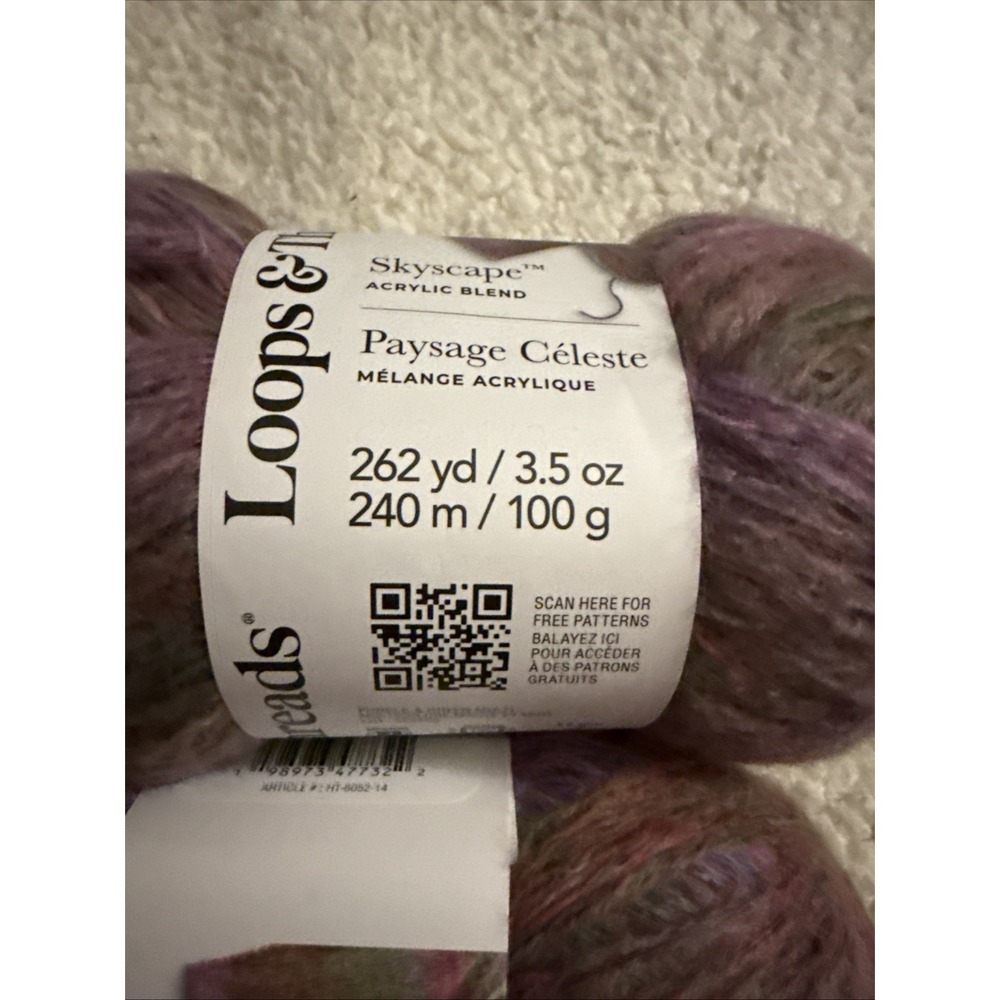 Skyscape™ Yarn by Loops & Threads® Purple & Green Multi Set Of Two - Picture 3 of 5